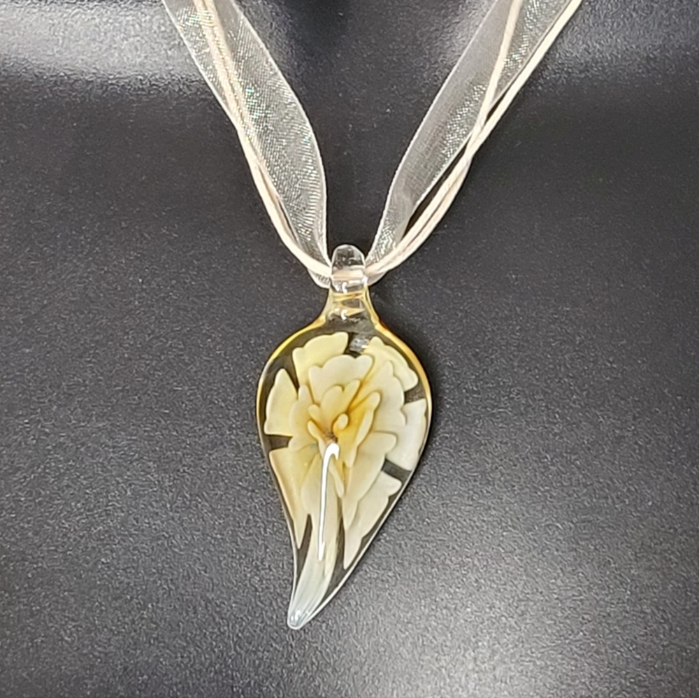 Glass Leaf Pendant